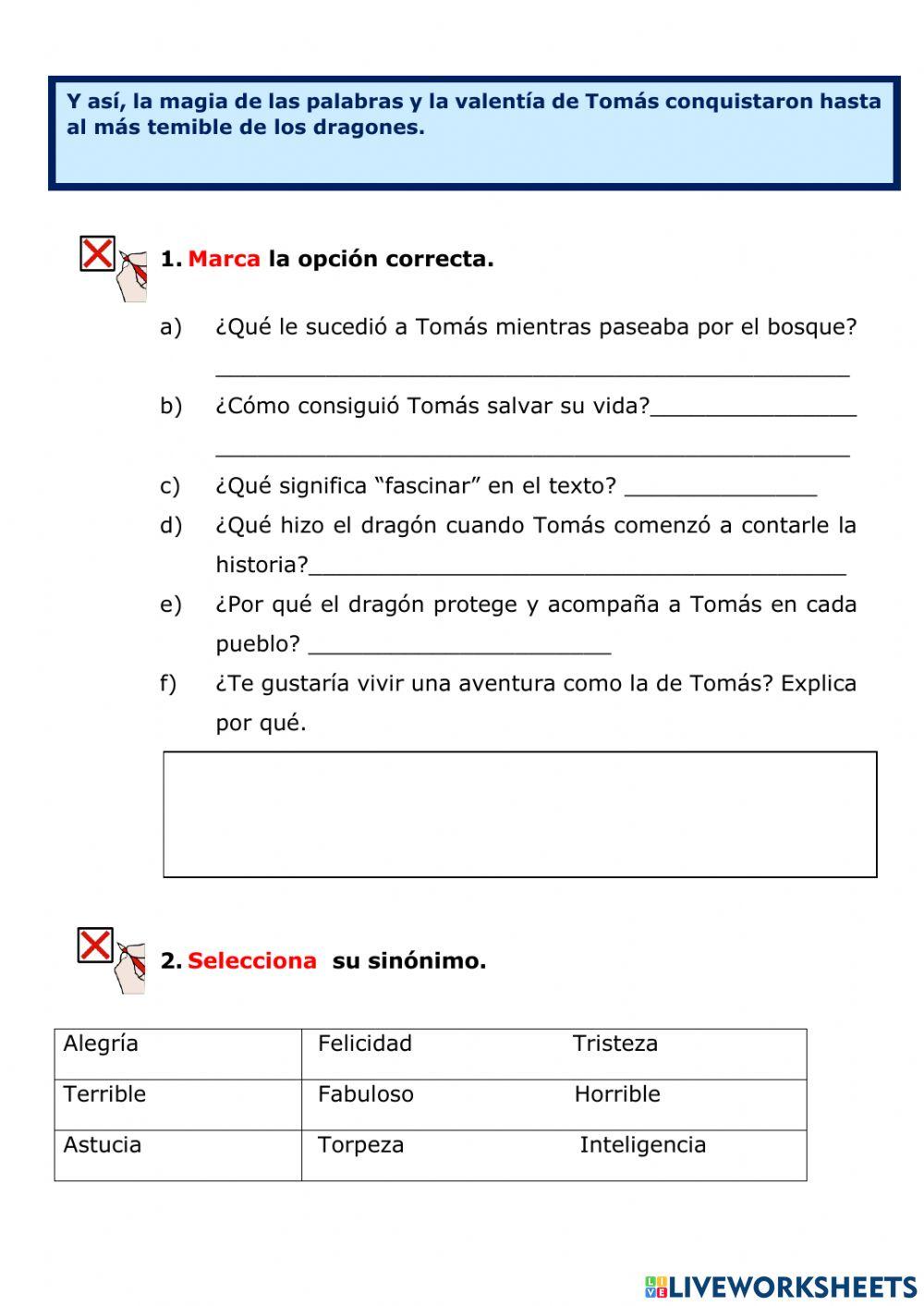 Tomás y el dragón nivel 4