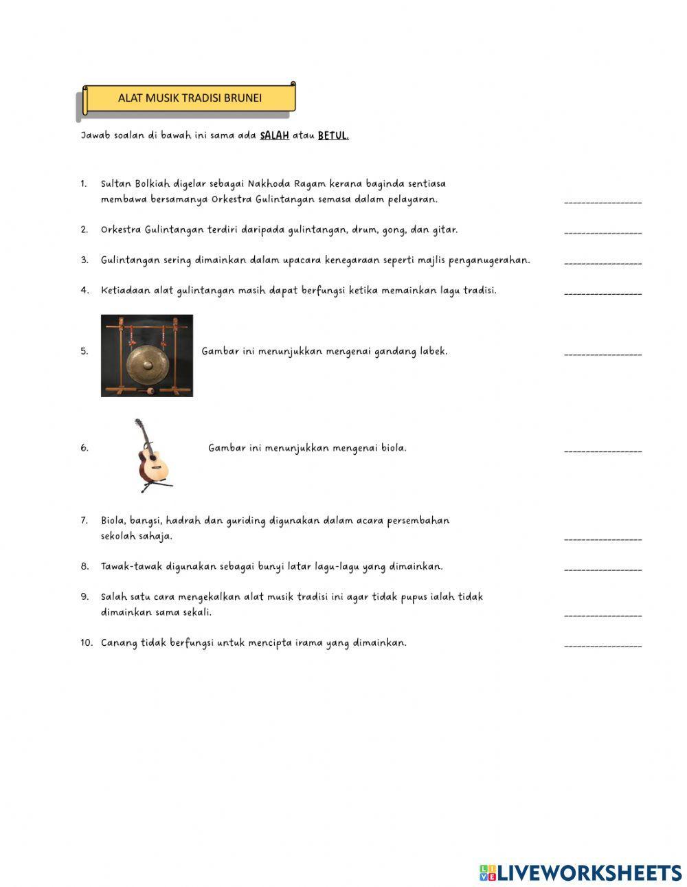 ALAT MUSIK TRADISI BRUNEI