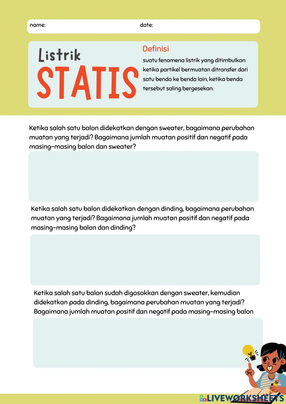 Analisis Data Listrik Statis