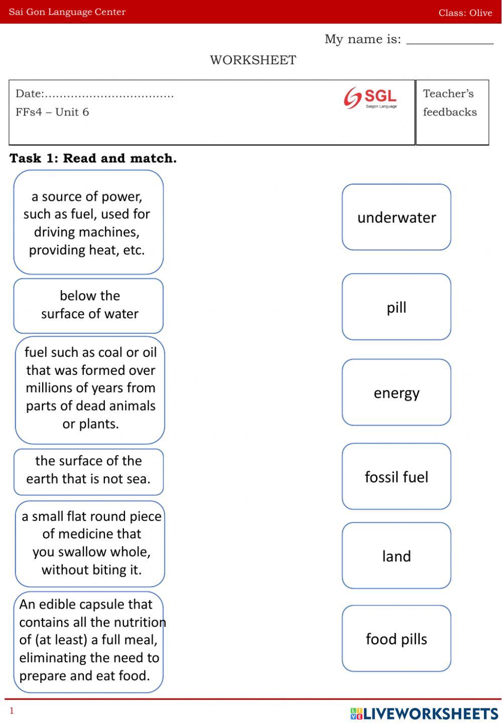 Olive ffs 4 unit 6 simple future tense 22.07