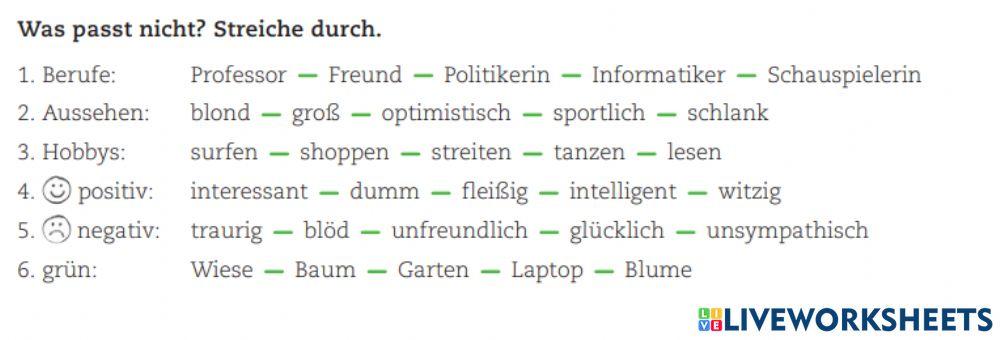 A 2.1 JuKu Lektion 20: Wortschatz