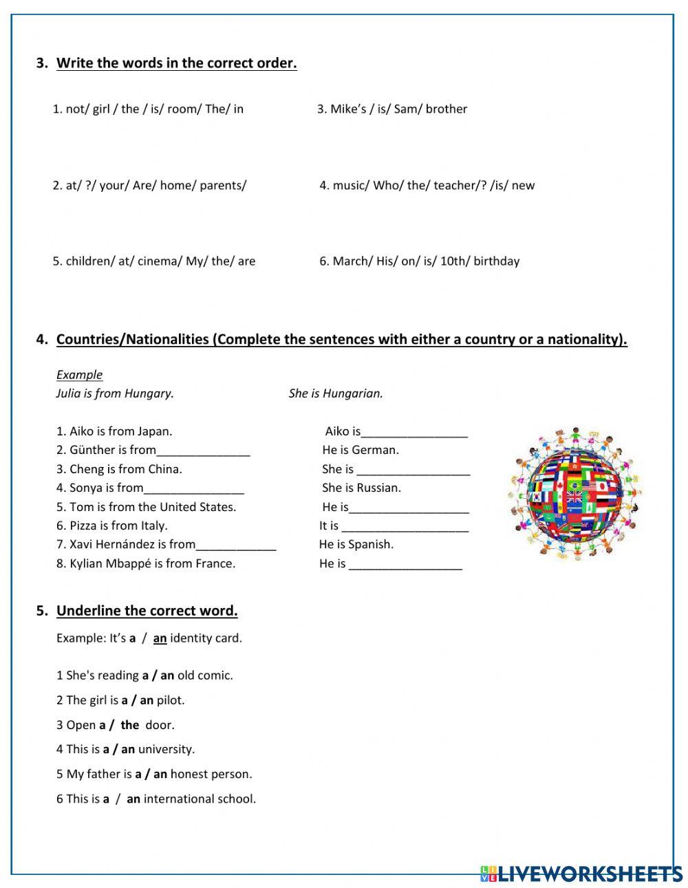 First Written Exam - Elementary