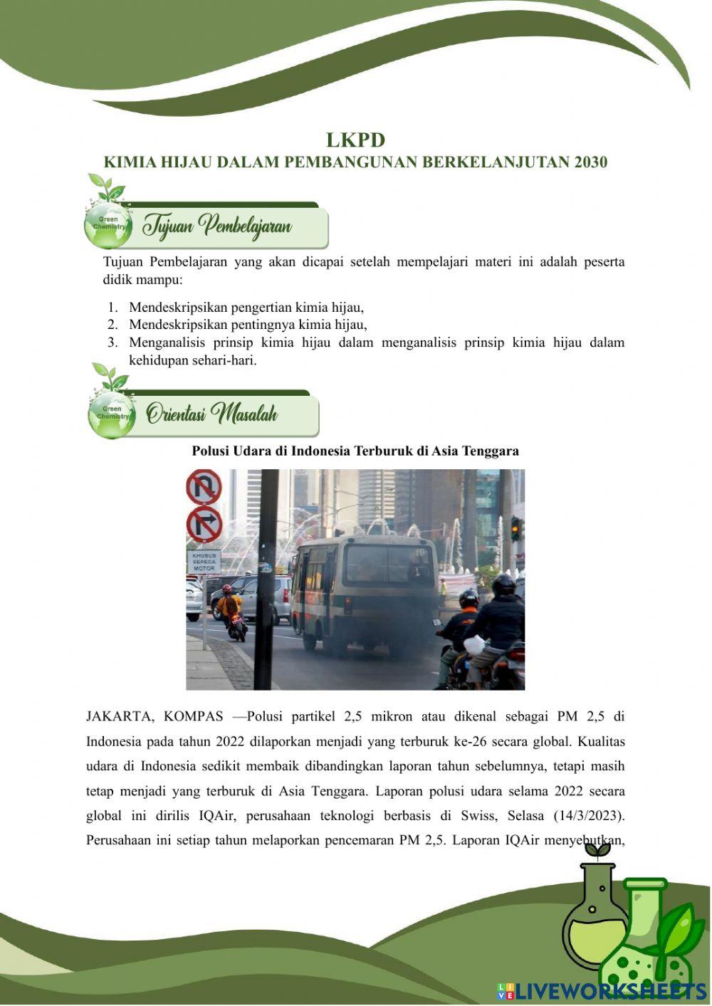 LKPD KIMIA HIJAU SMAN 5 KOTA MALANG