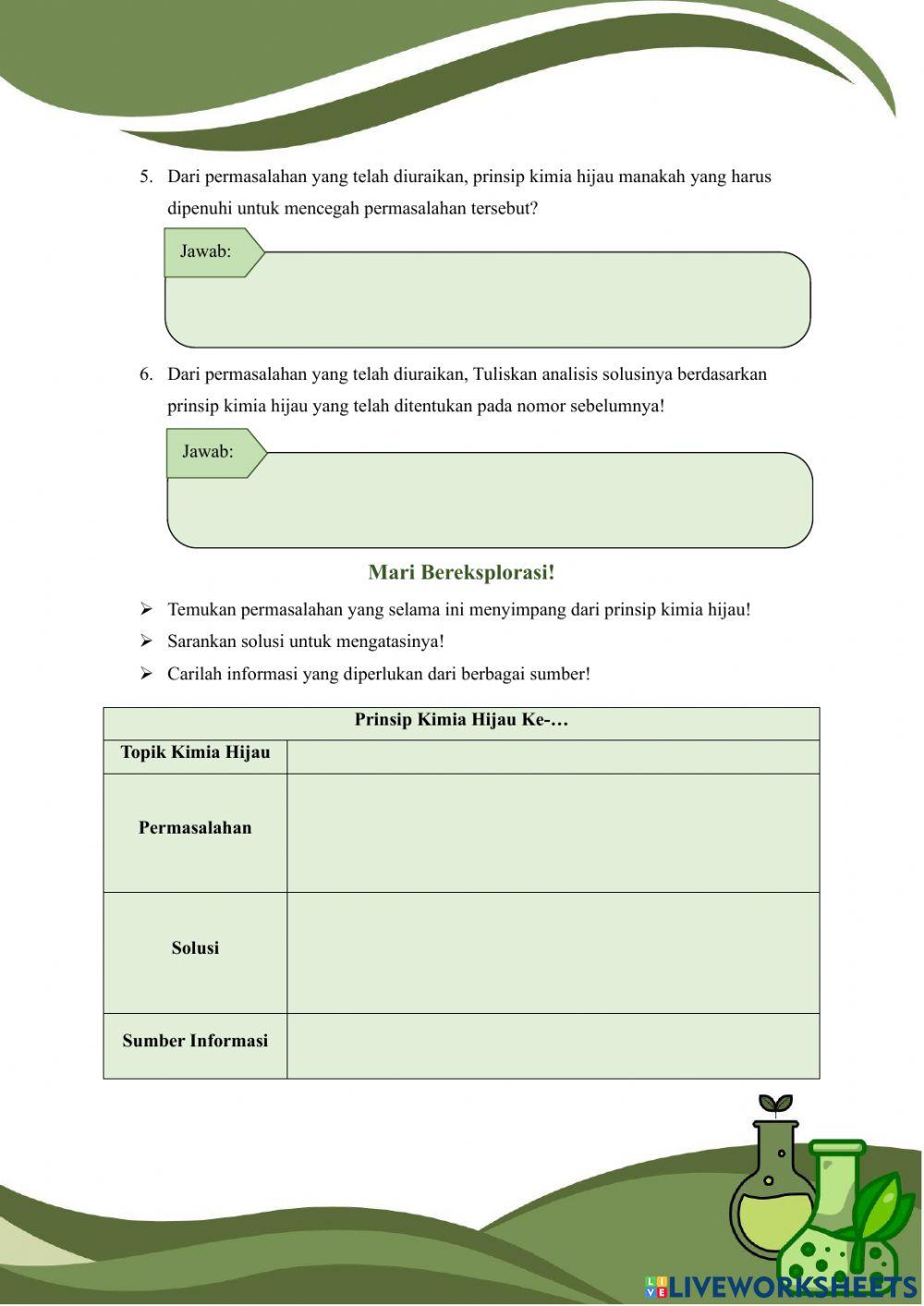 LKPD KIMIA HIJAU SMAN 5 KOTA MALANG