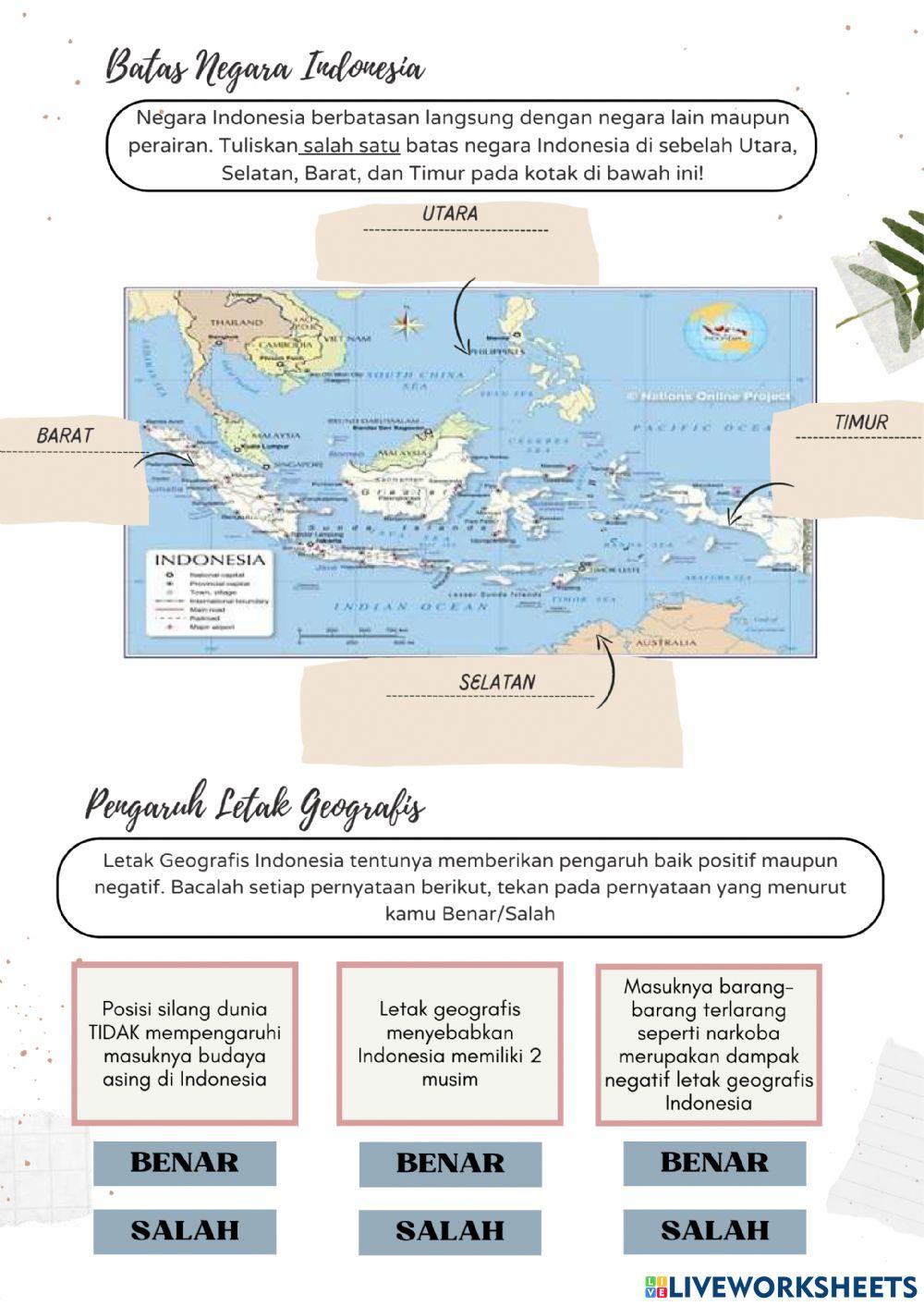 Letak Astronomis dan Letak Geografis Indonesia