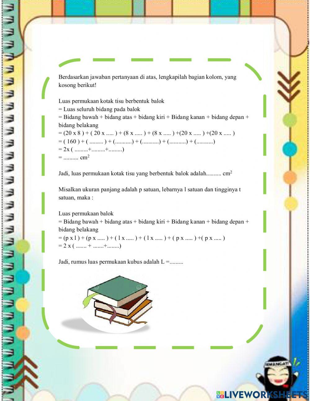 Luas permukaan kubus dan balok