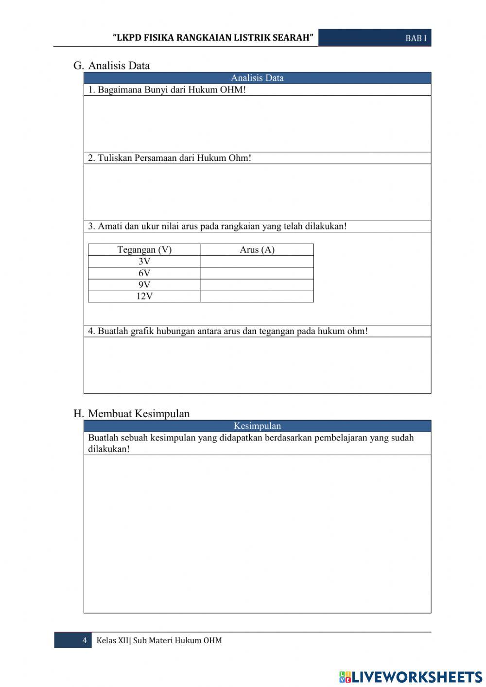 LKPD Hukum OHM