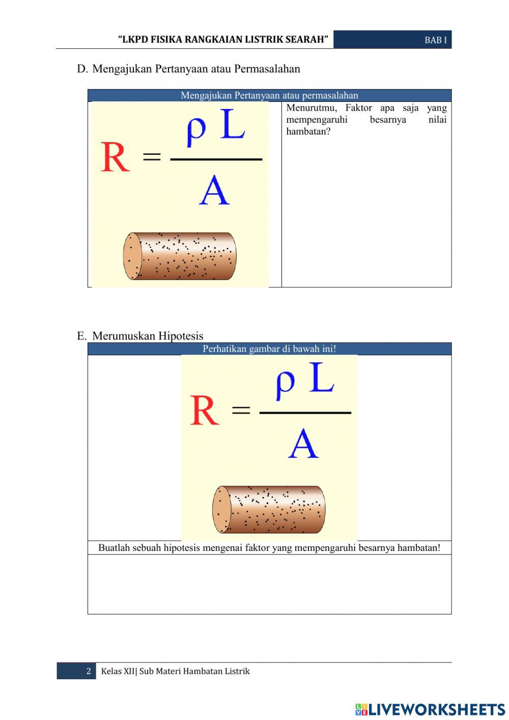 LKPD Hambatan Listrik