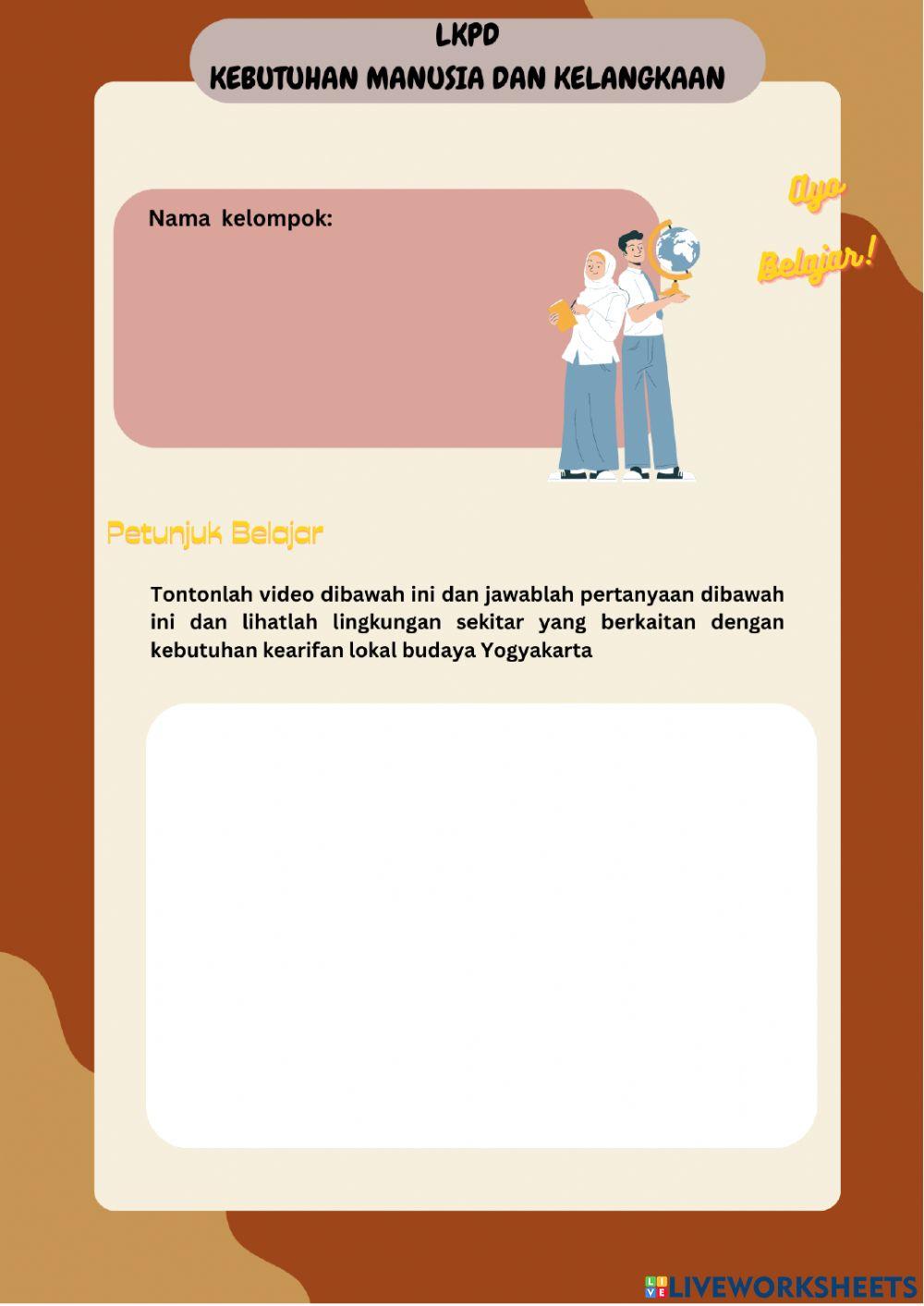 LKPD Kebutuhan Manusia dan Kelangkaan