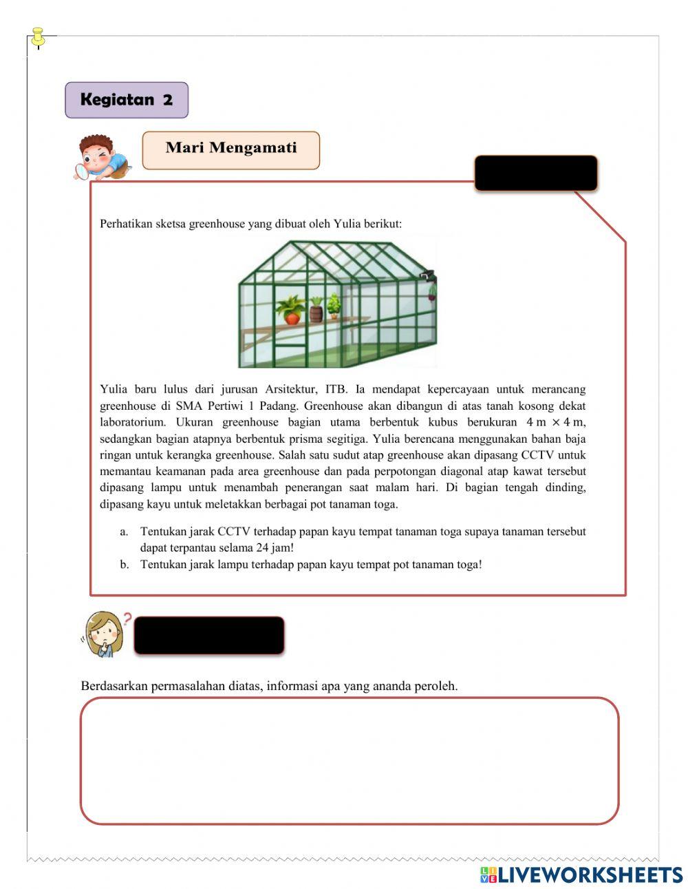 LKPD Jarak Titik Ke Garis dalam Ruang