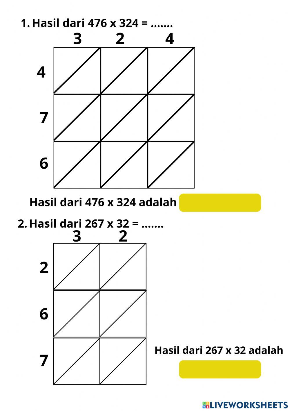 Perkalian bilangan bulat