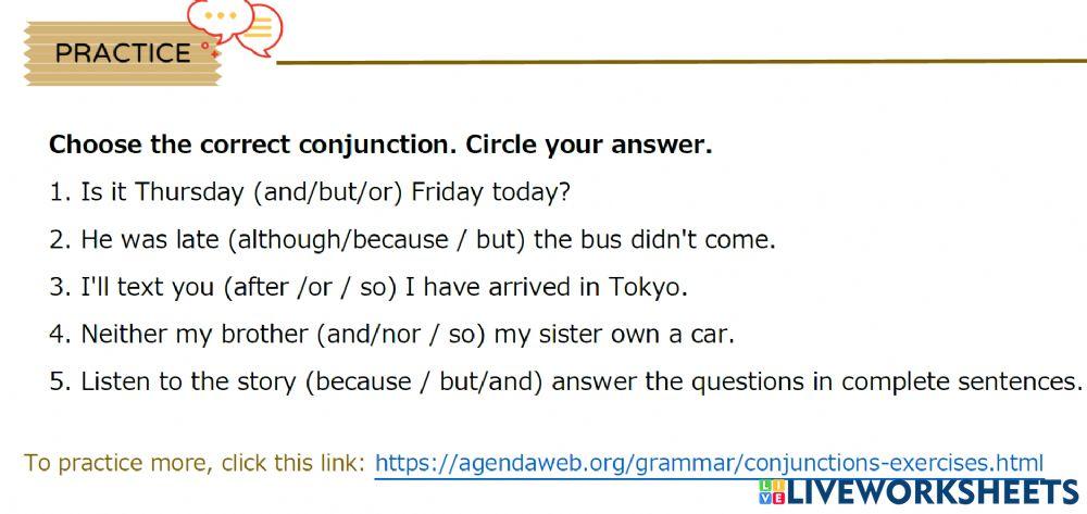 Conjunctions by Teacher Kasim