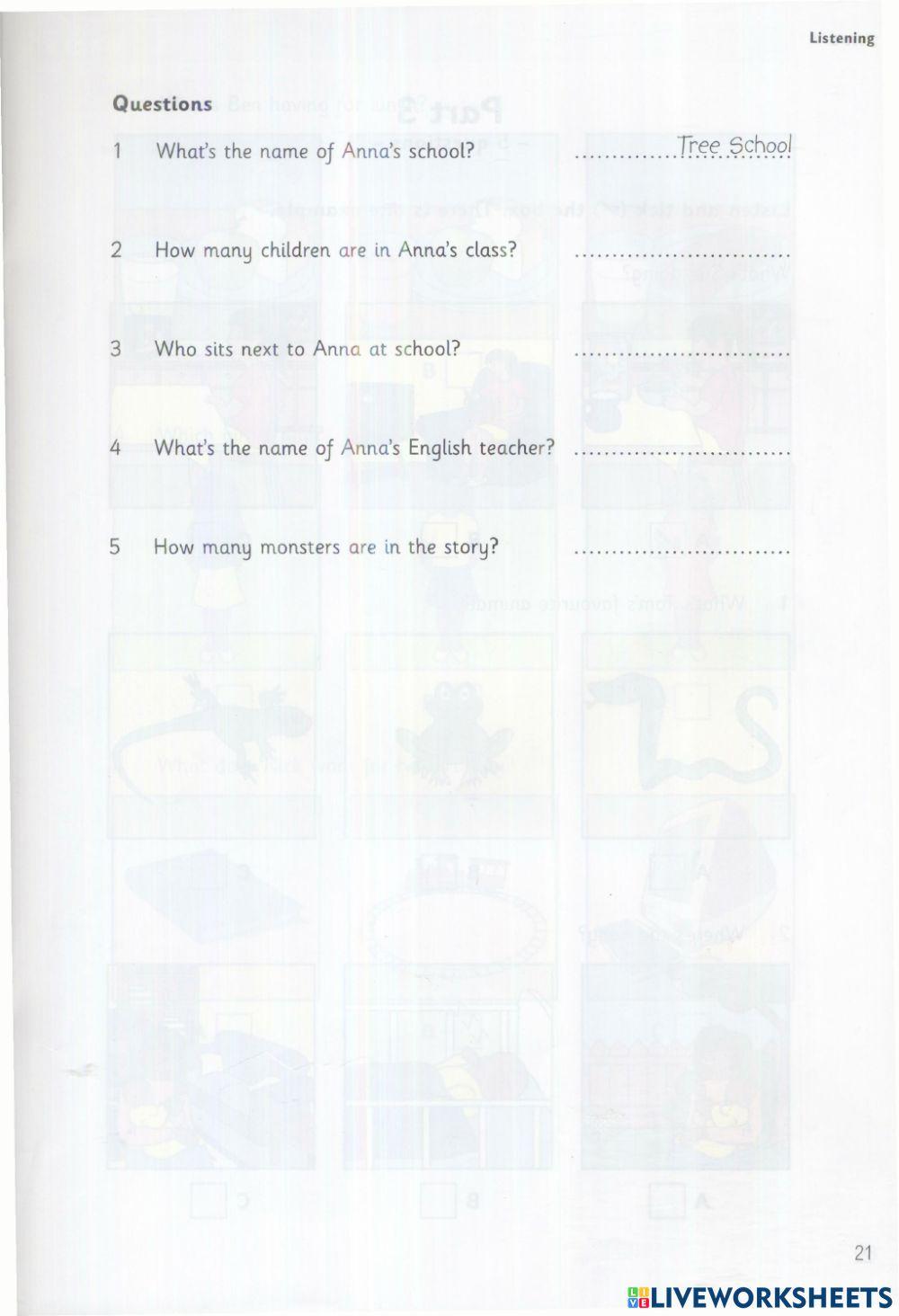 Starters 3 test 2 listening