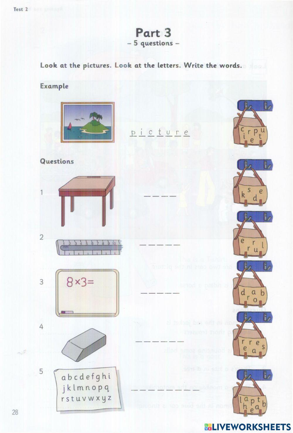 Starter3 test 2 reading