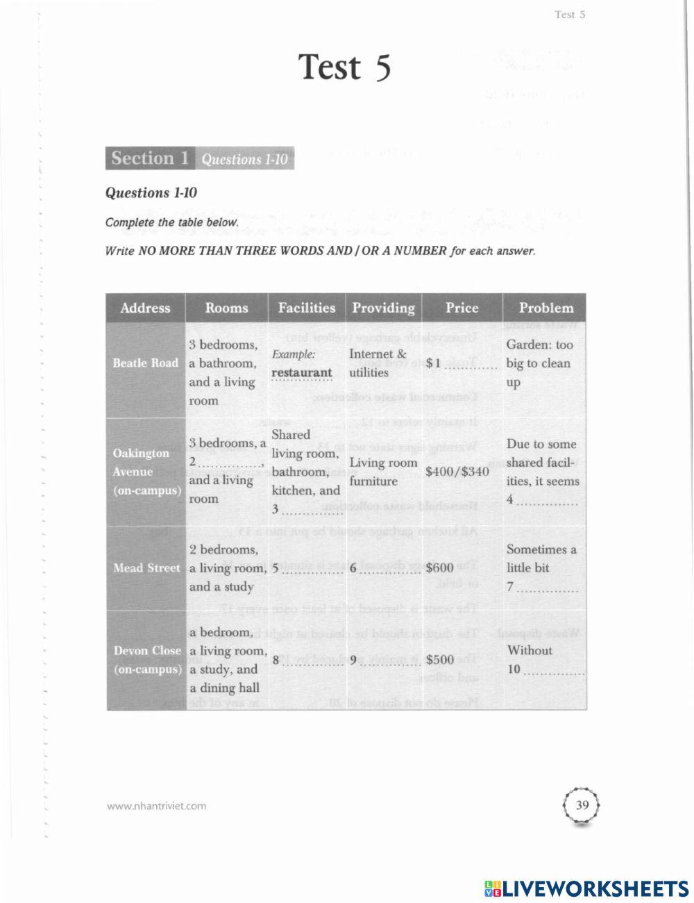 Listening actual 1 - Sec 1 only