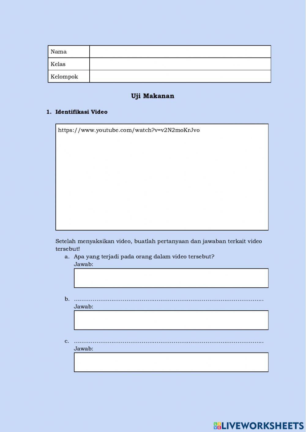 LKPD Uji Makanan