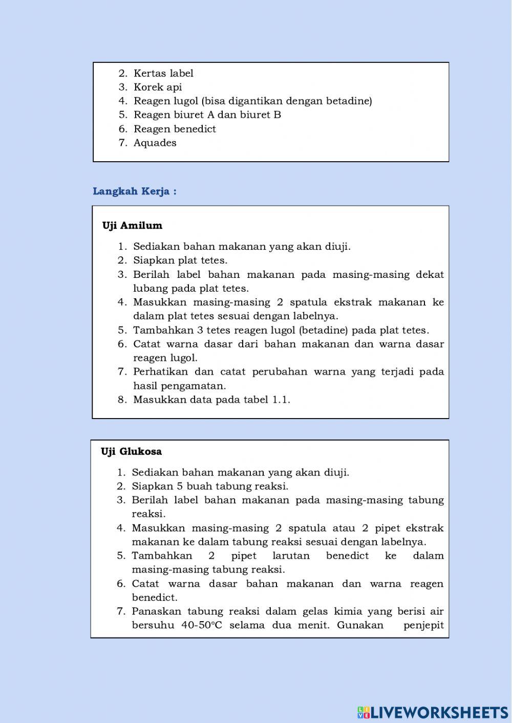 LKPD Uji Makanan