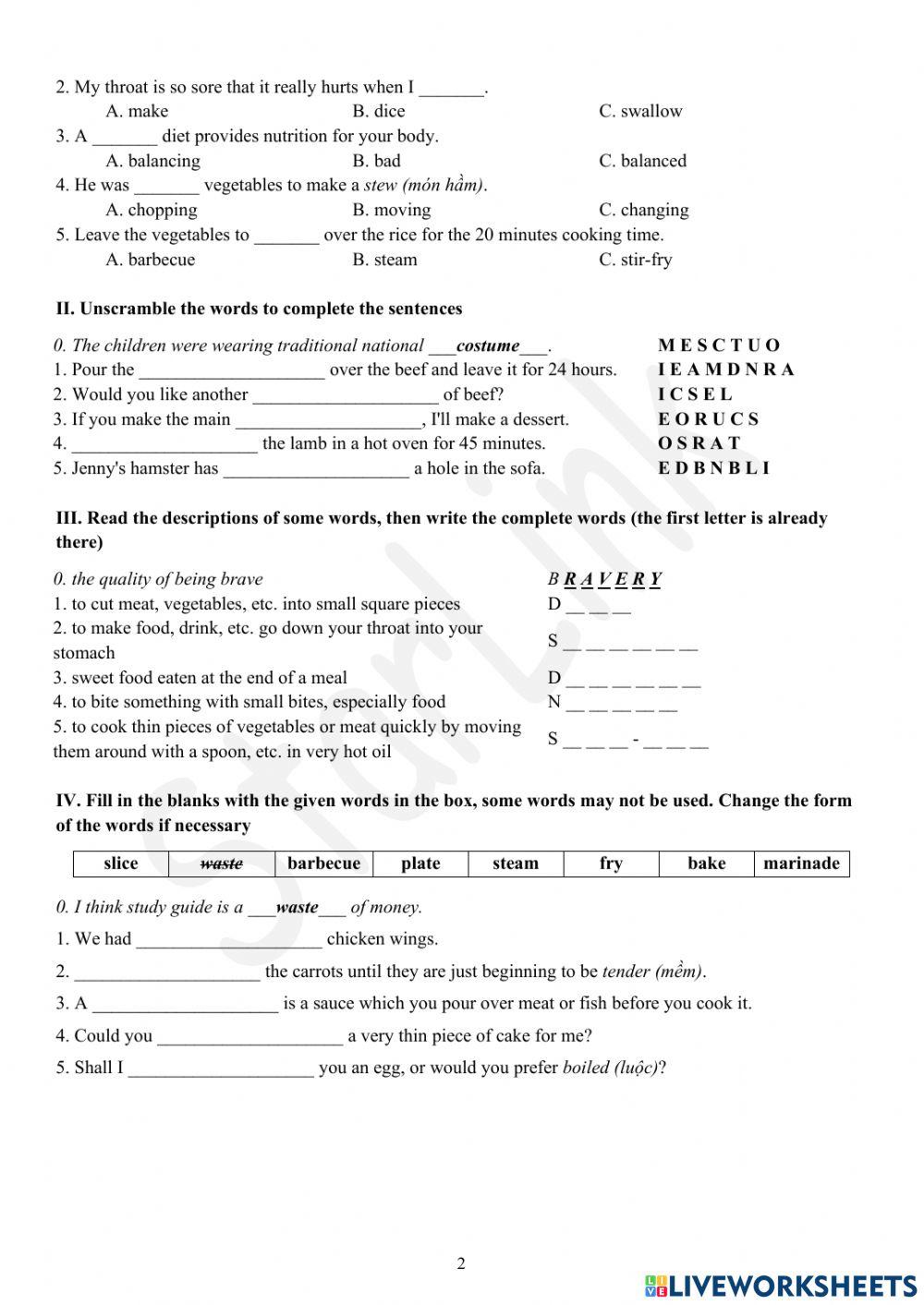 Viet Teacher-S6-WEEK 8-LESSON 8-VOCABULARY & FCE INSTRUCTION