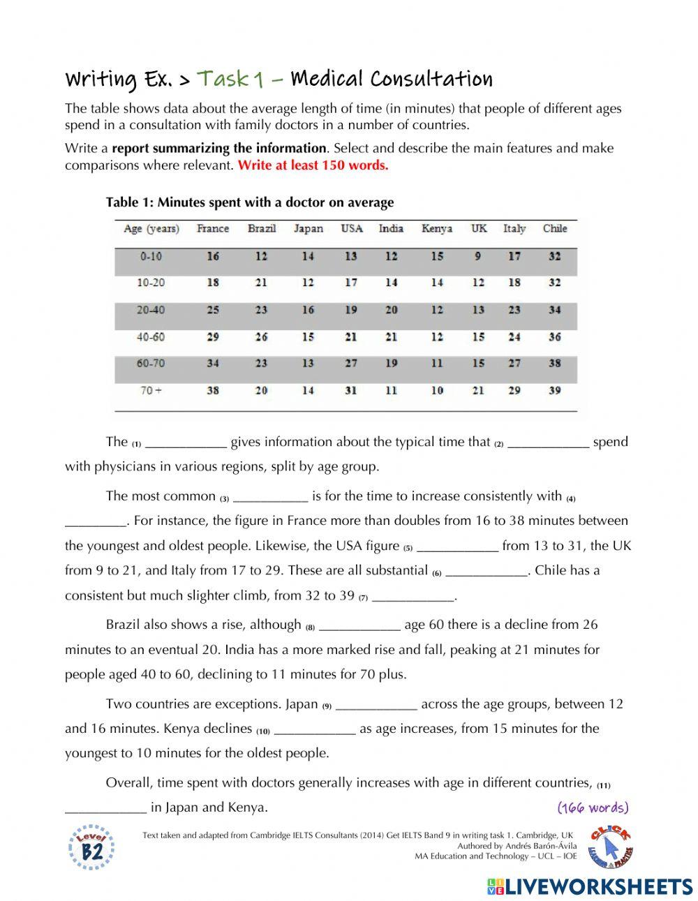 IELTS Ex. - Task 1 - Medical Consultation