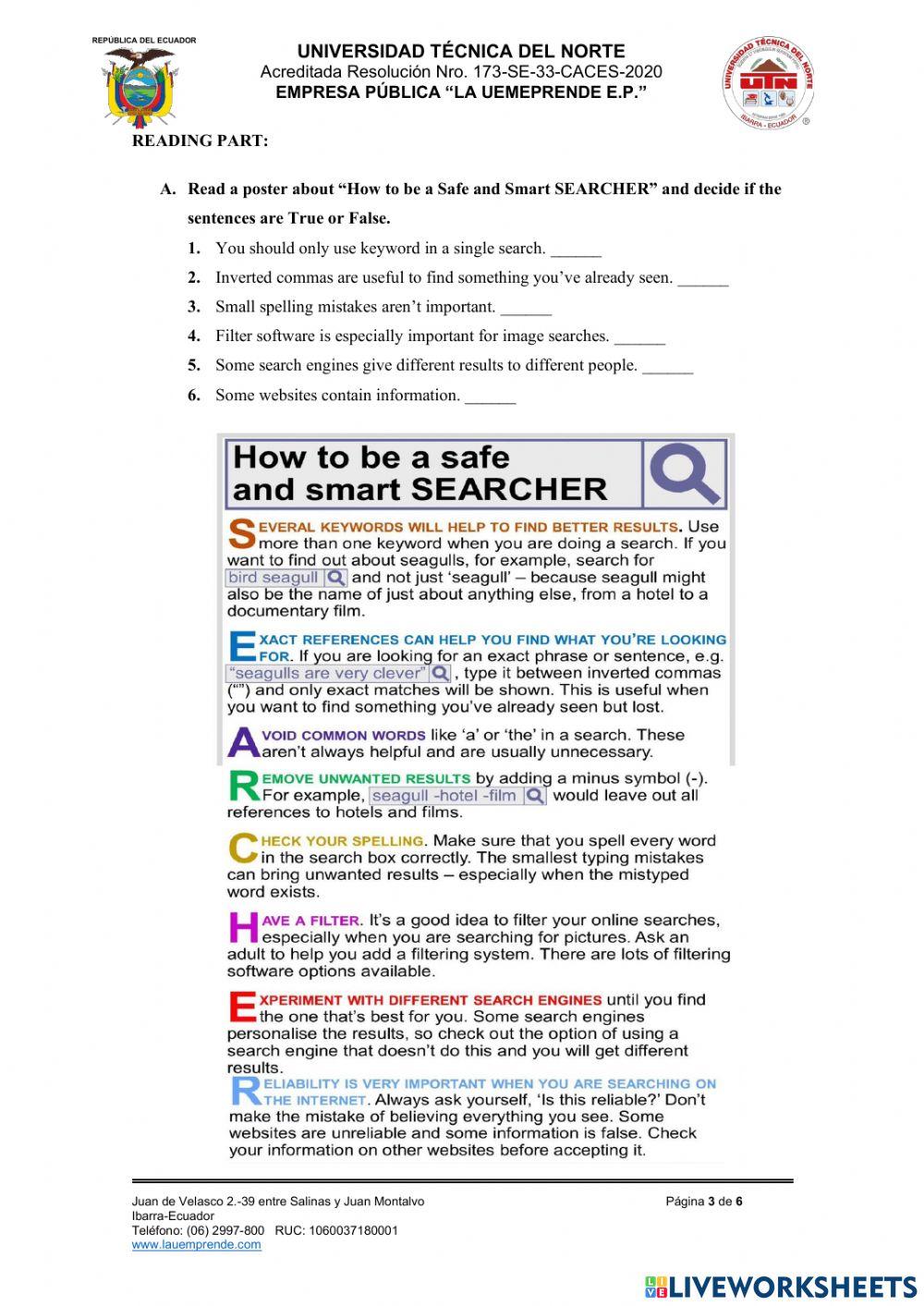 Second level - final exam