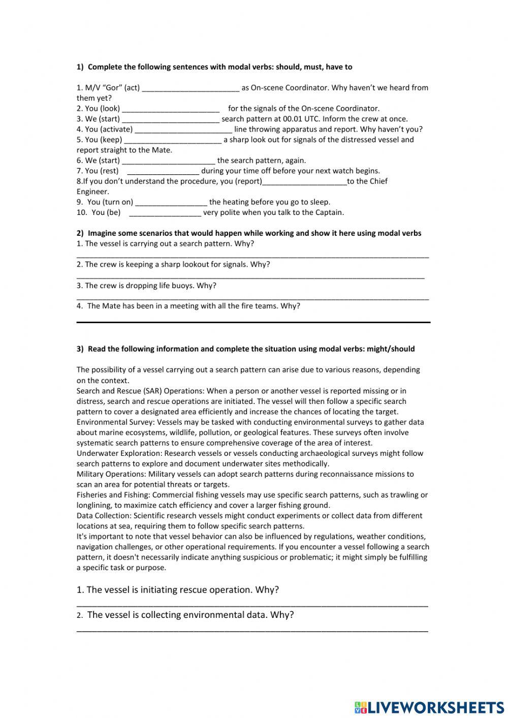 Maritime English, different uses