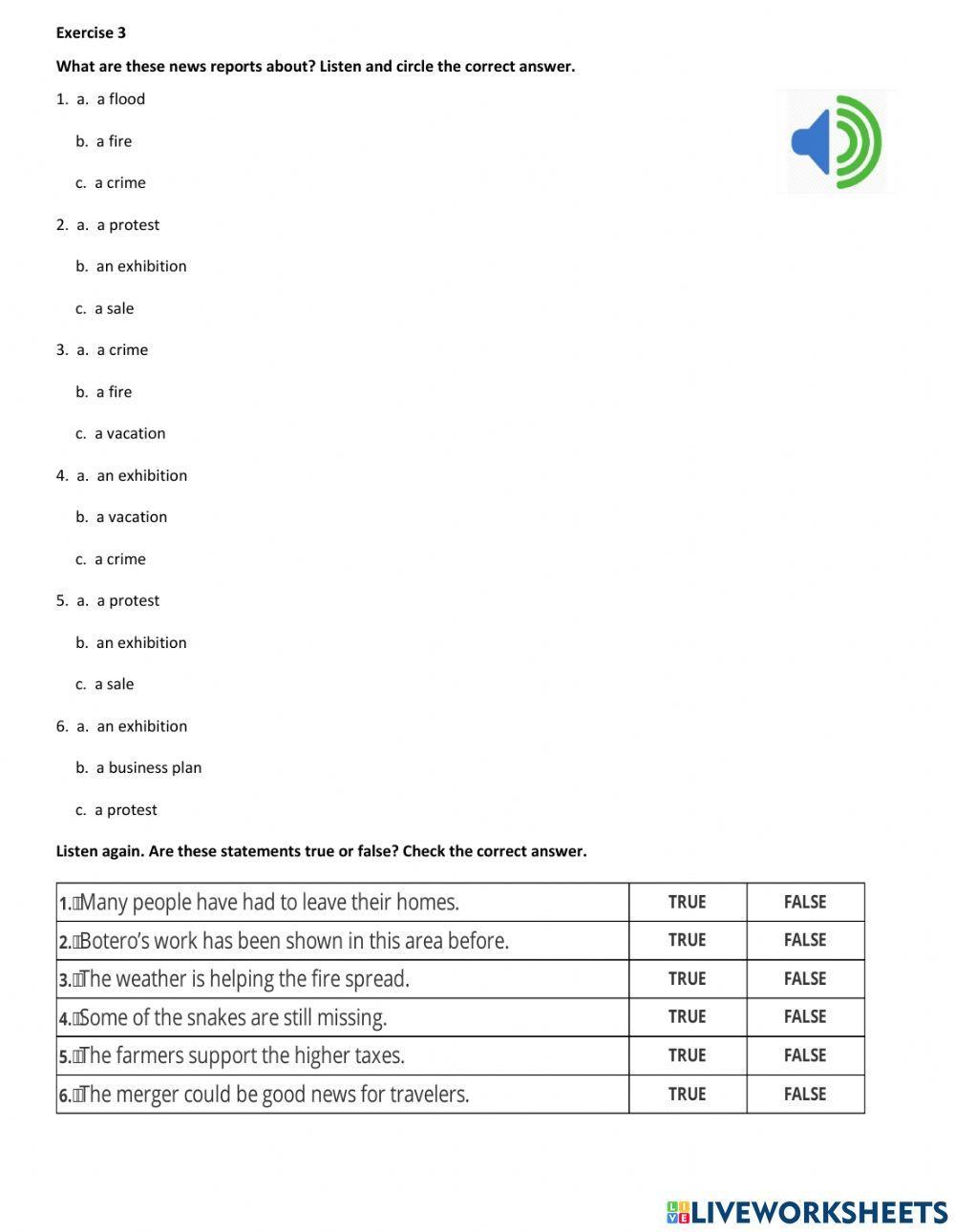 LISTENING PRACTICE TWO