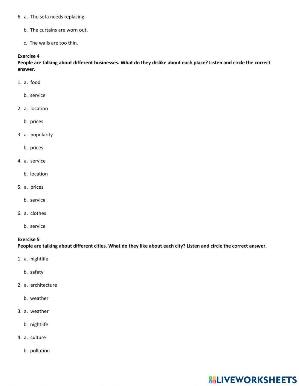 LISTENING PRACTICE FOUR