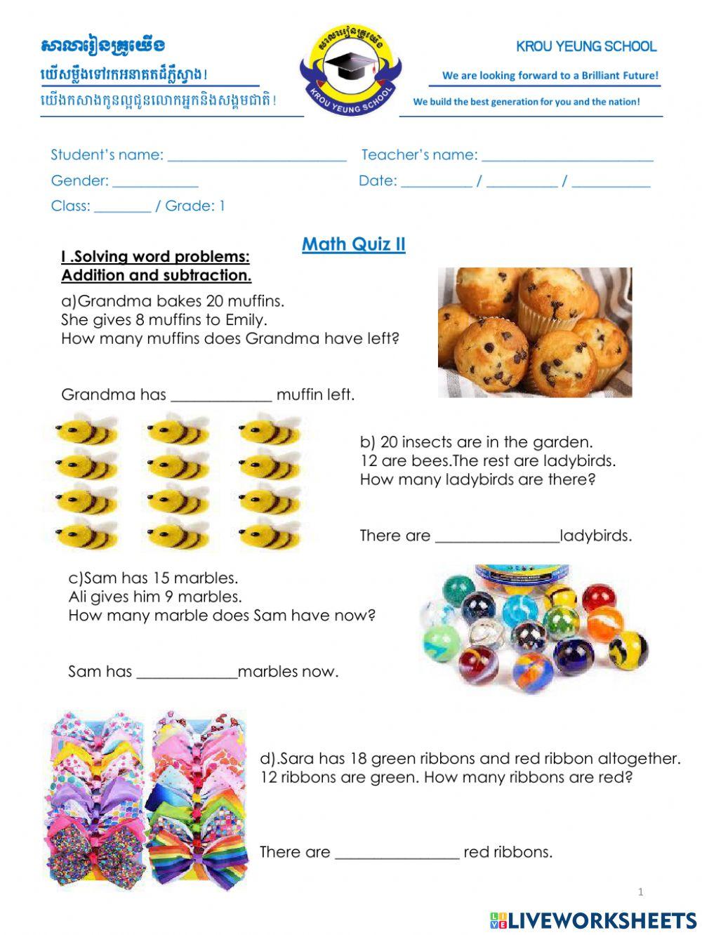 Math QuizII Quarter 4