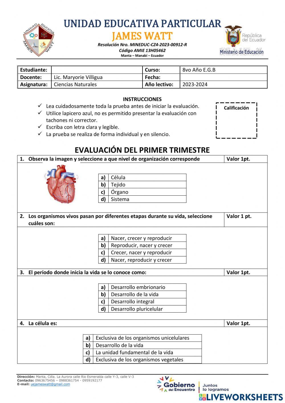 Ciencias 1er trimestre