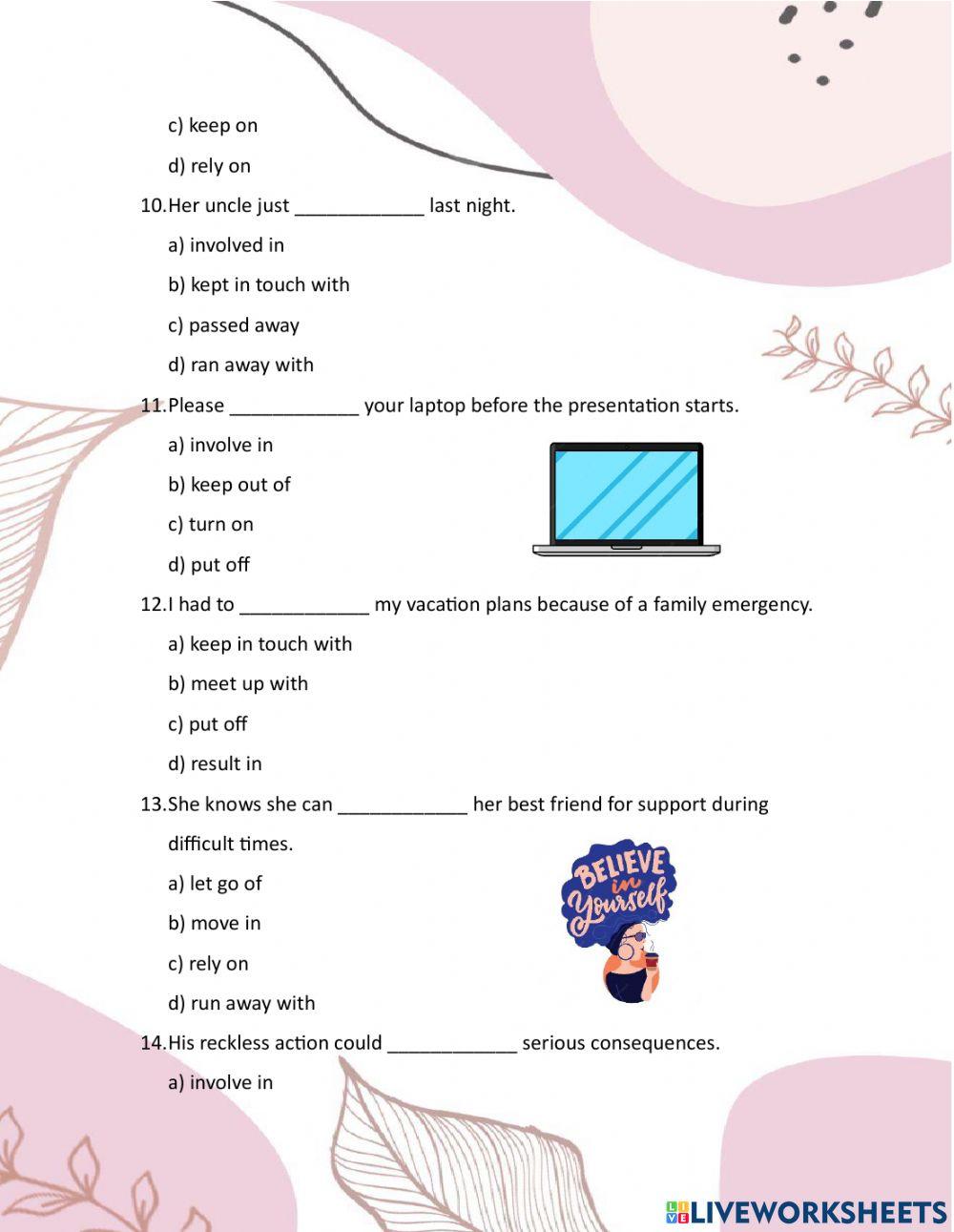 Phrasal Verbs Revision 2