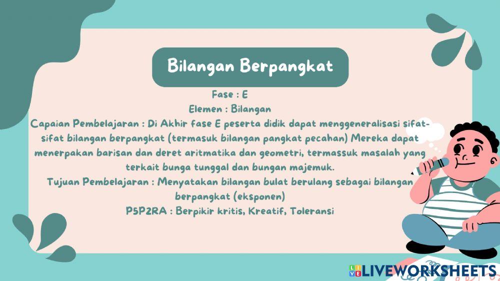 Konsep Bilangan Berpangkat