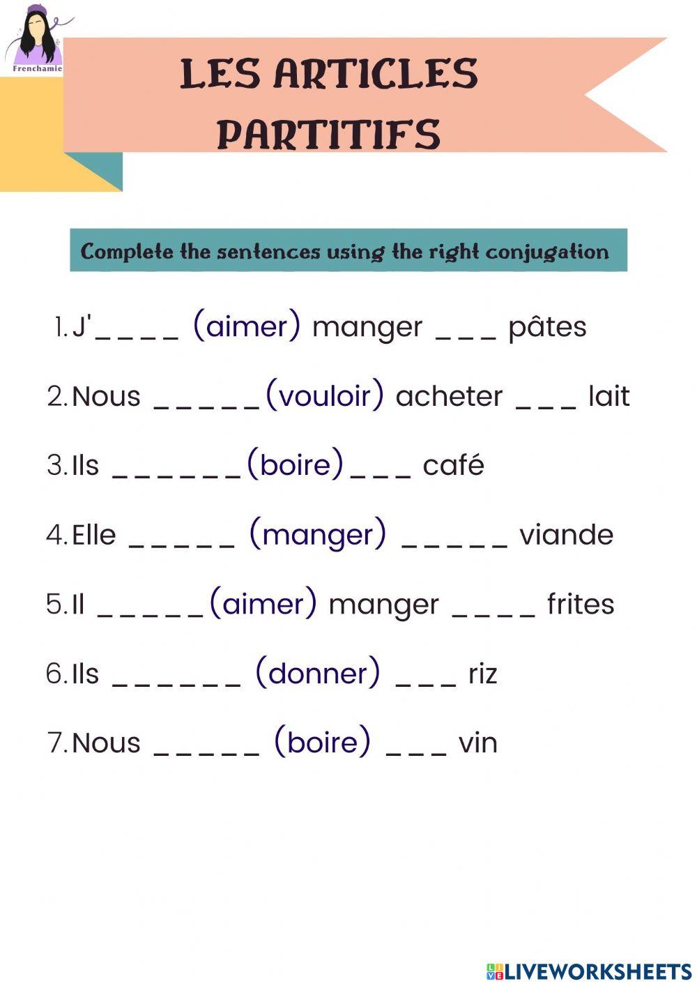 Les articles partitifs