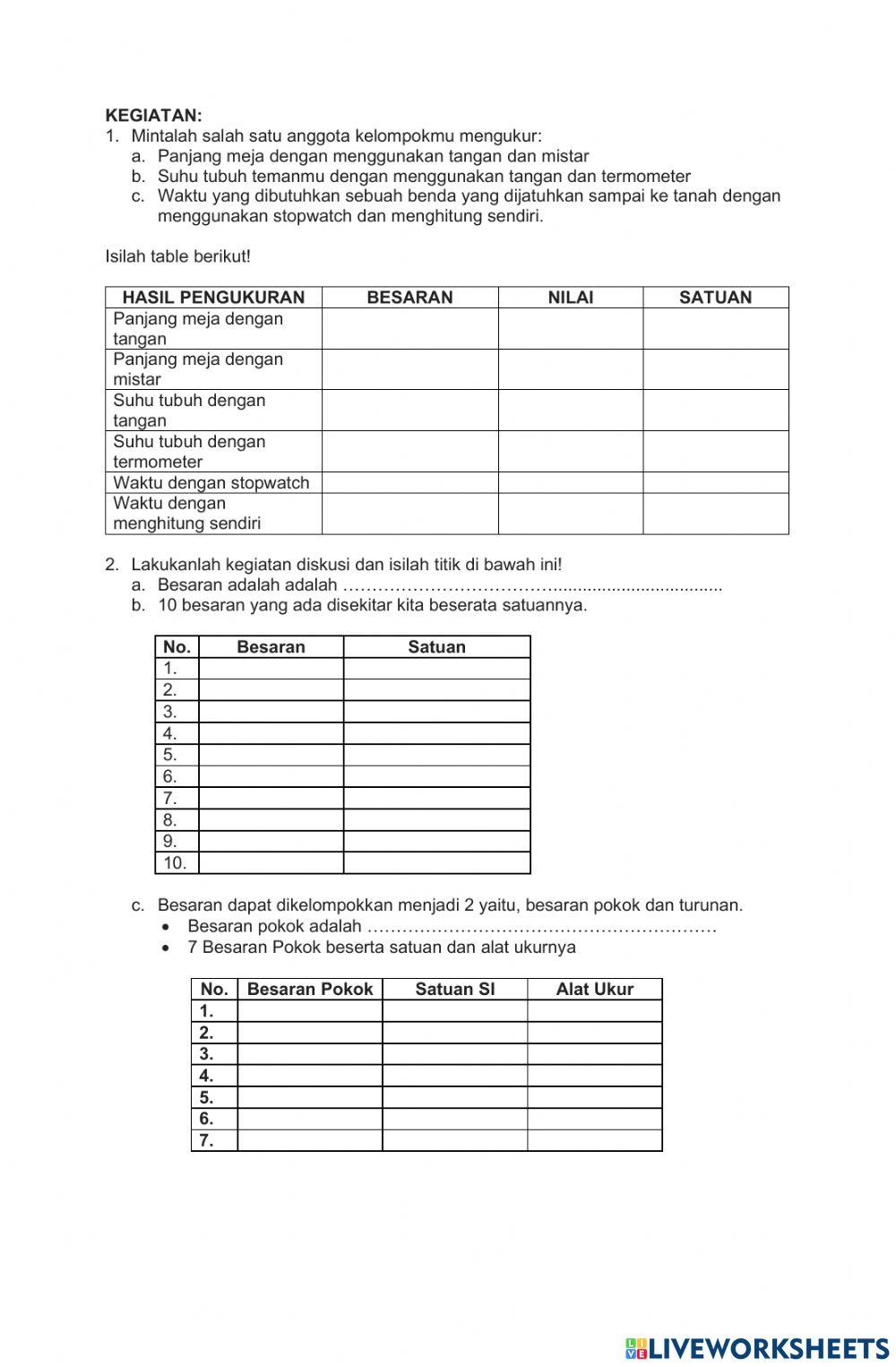 Besaran Pokok dan Turunan