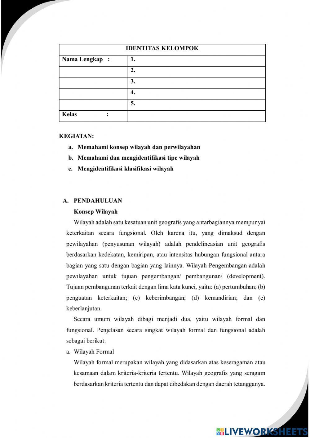 LKPD Wilayah dan Perwilayahan