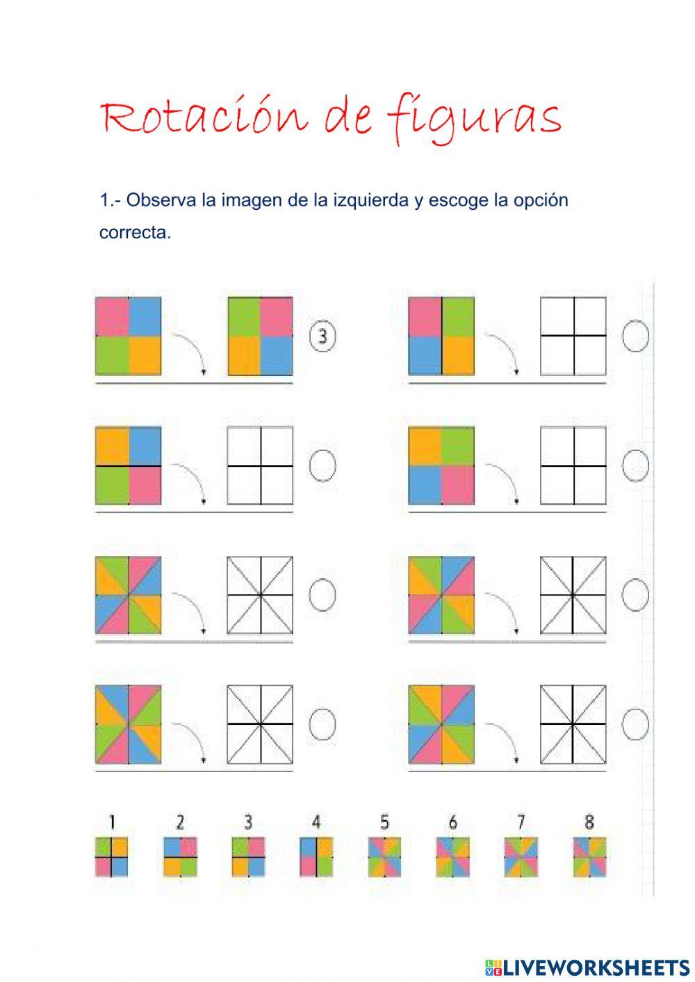 Ejercicios rota… | Free Interactive Worksheets | 7108707