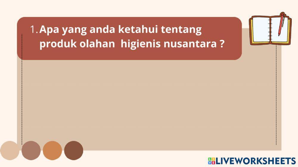 Diagnostik awal Prakarya pengolahan fase F