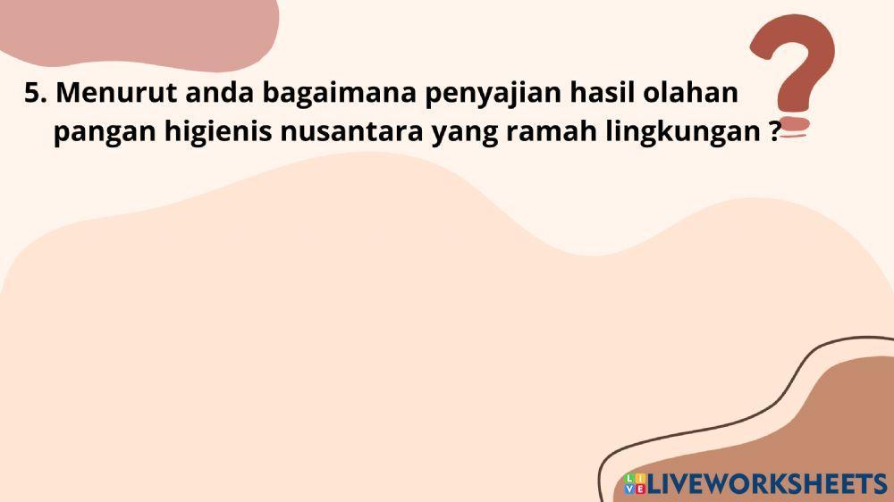 Diagnostik awal Prakarya pengolahan fase F