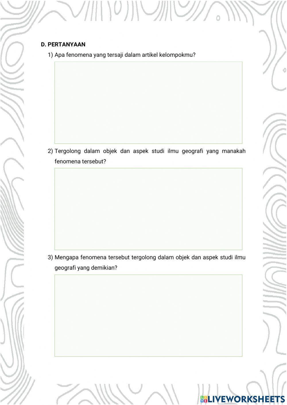 Mengenali Objek dan Aspek Studi Ilmu Geografi