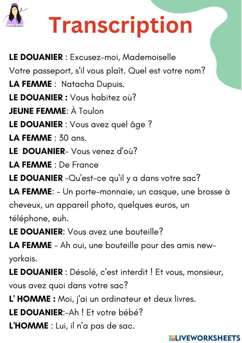 Compréhension orale