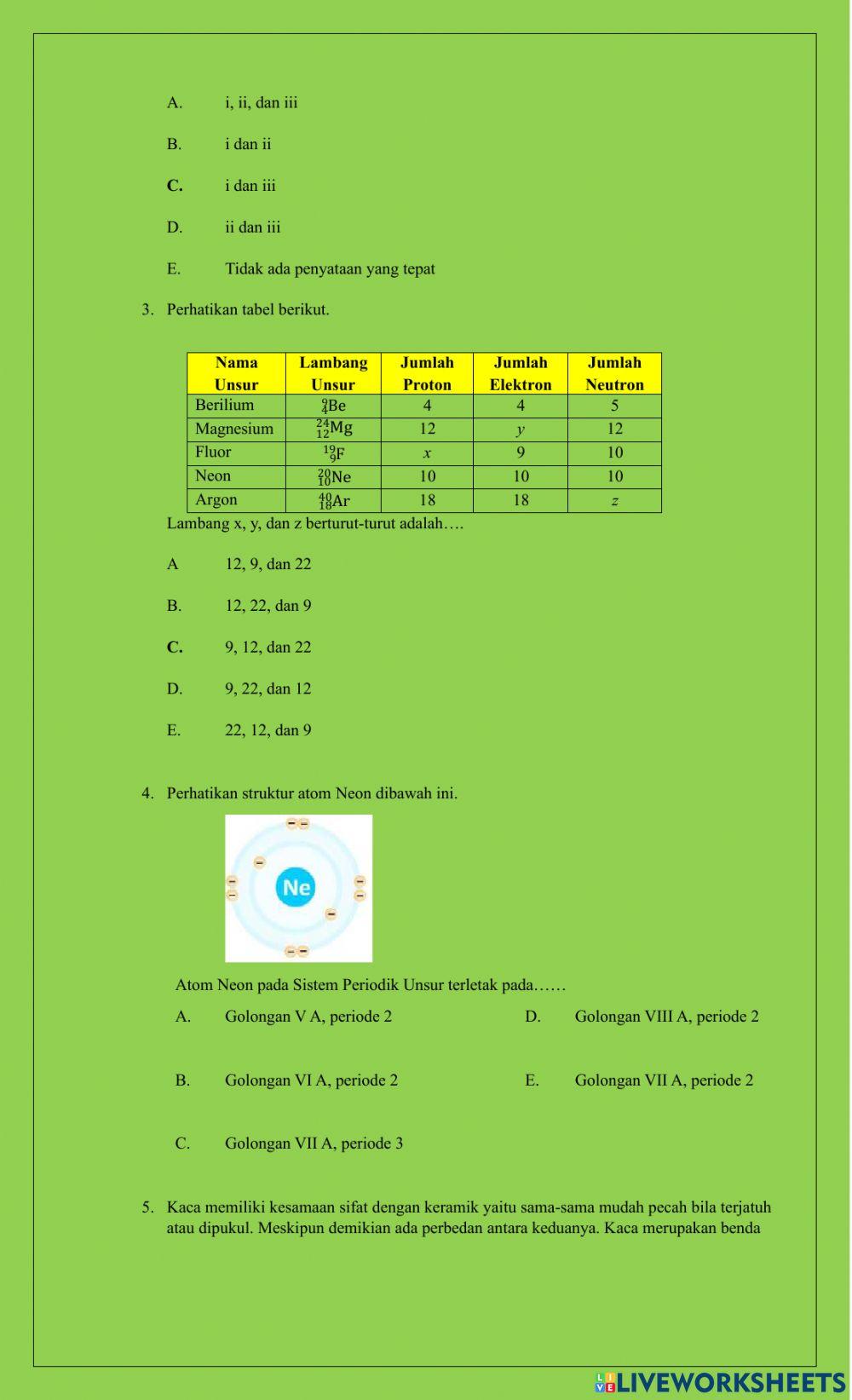 Asesmen diagnostik kimia hijau