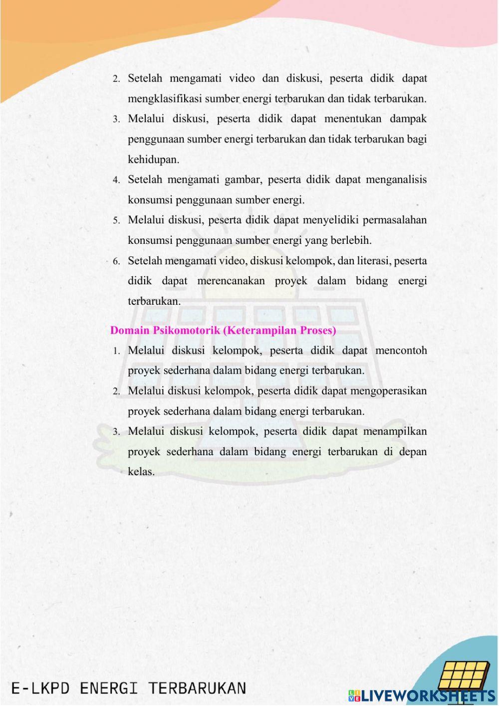 Pengantar e-LKPD Energi Terbarukan (X)