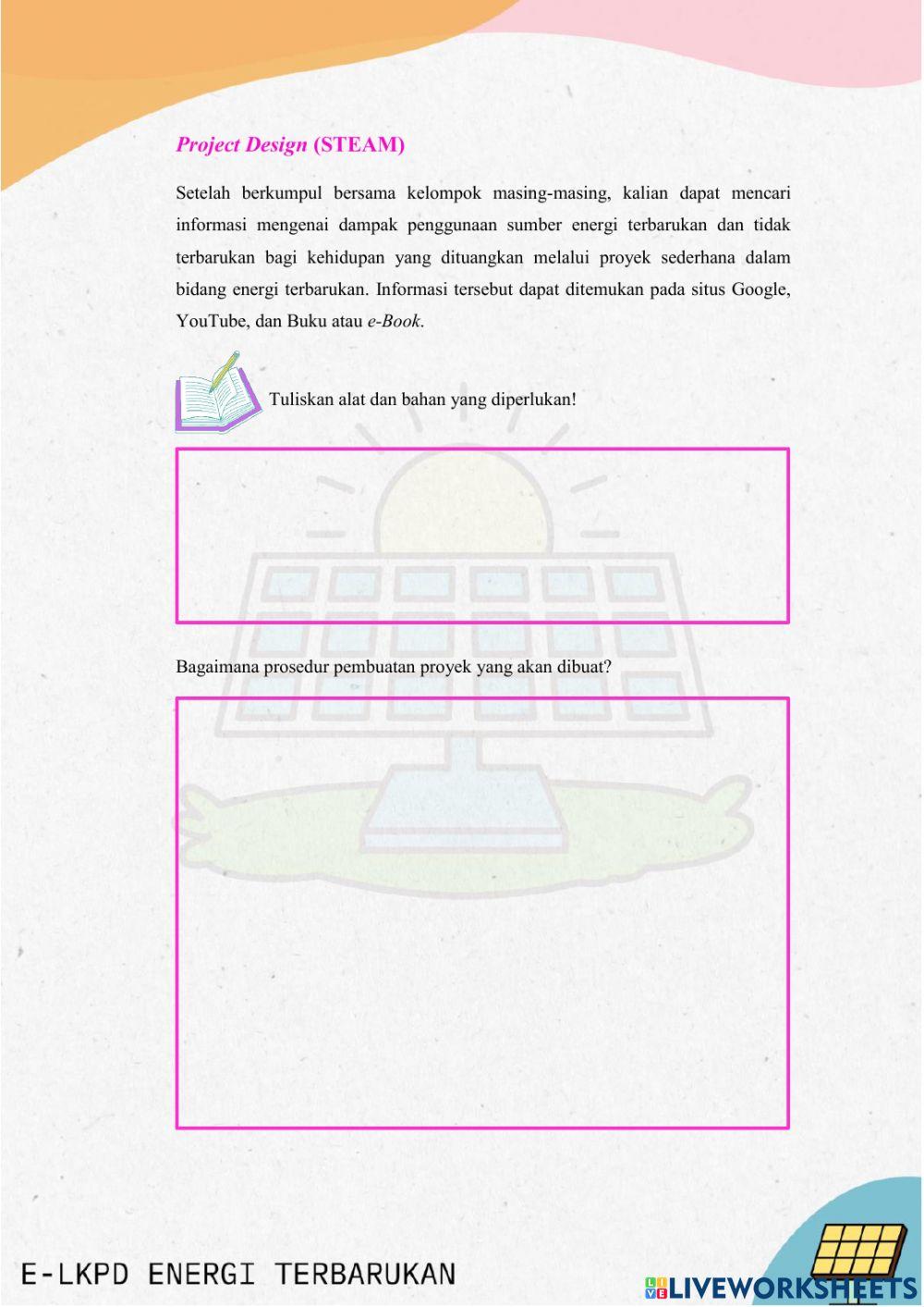 Kegiatan 1 e-LKPD Energi Terbarukan (X)