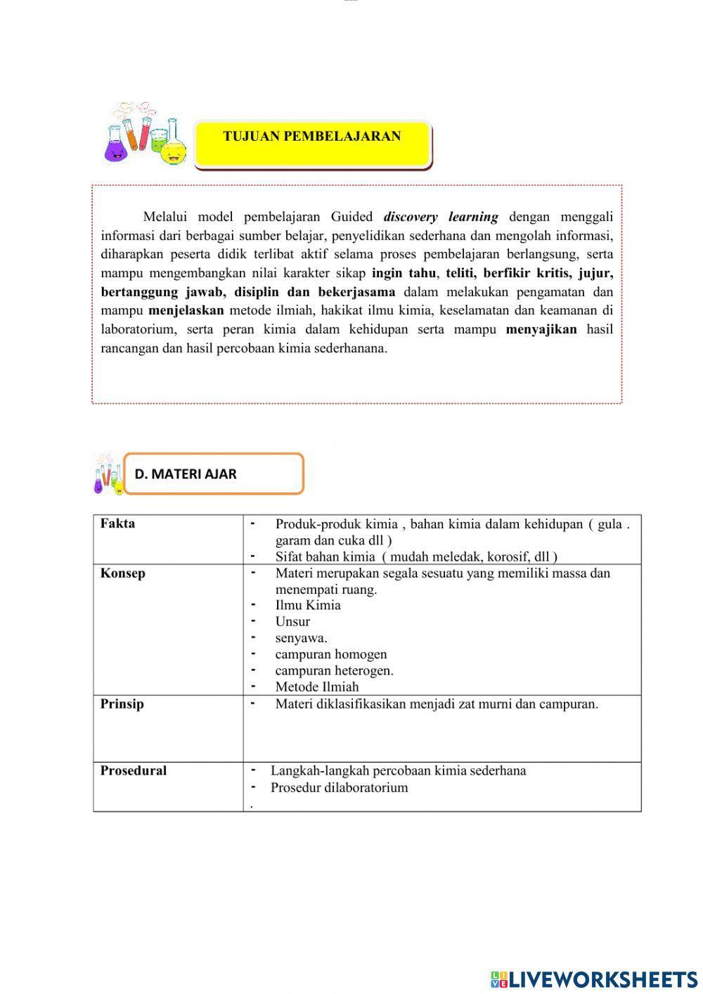 Lkpd unsur senyawa, campuran