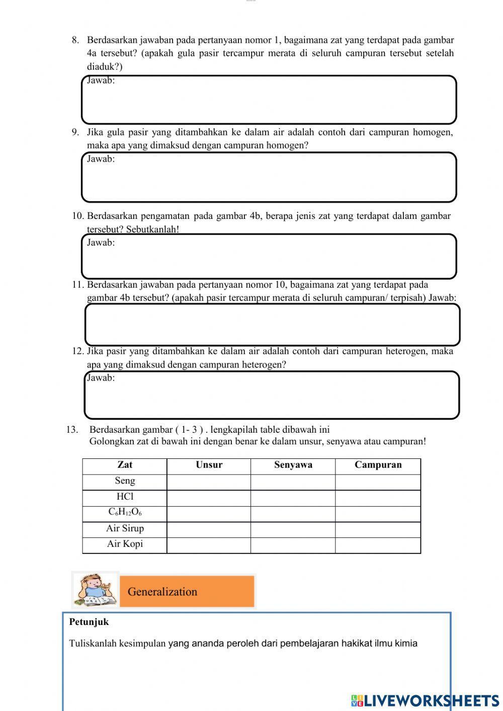 Lkpd unsur senyawa, campuran