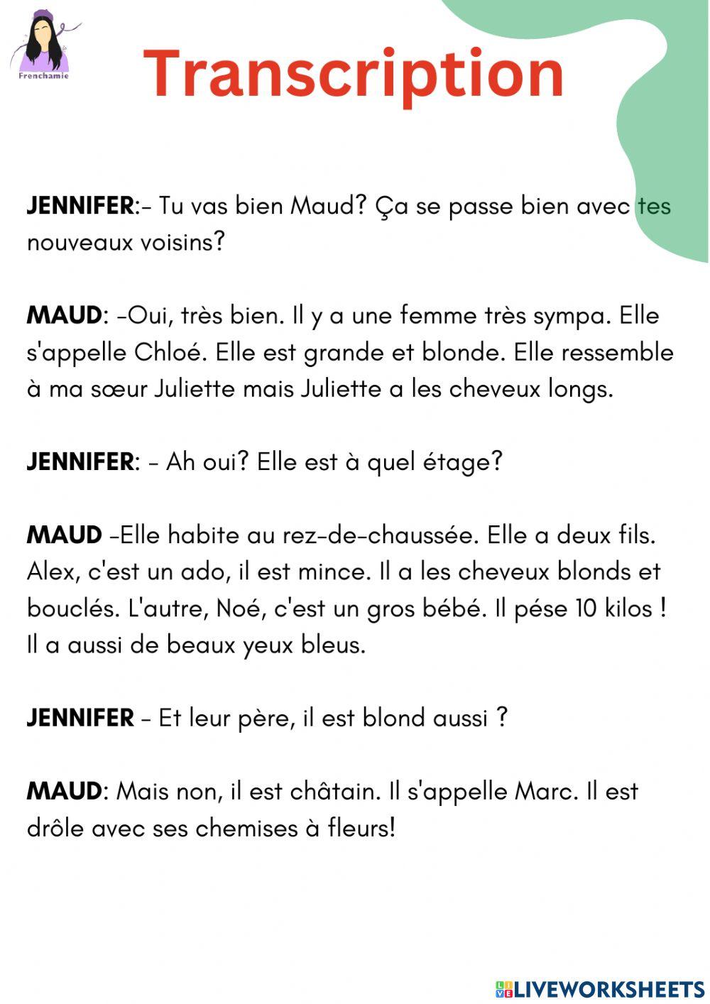 Compréhension orale