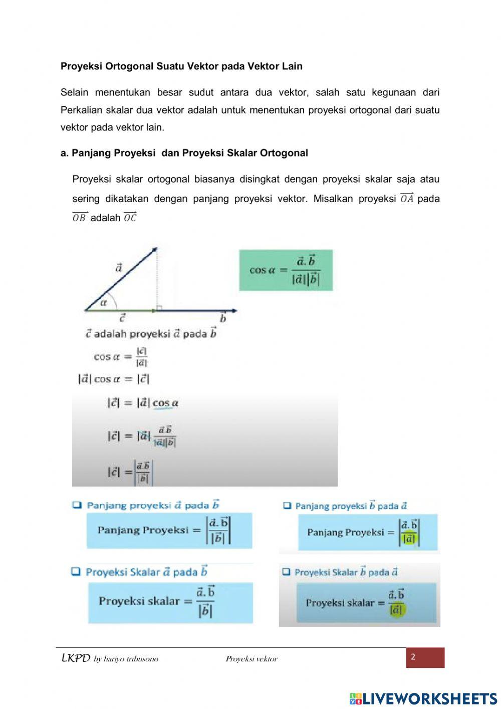 LKPD PROYEKSI VEKTOR