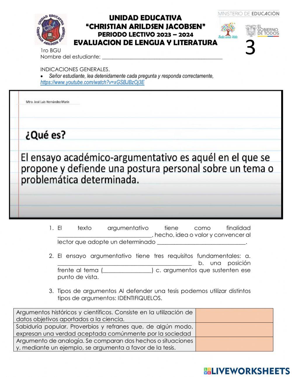 LENGUA Y LITERATURA 1roBGU-3