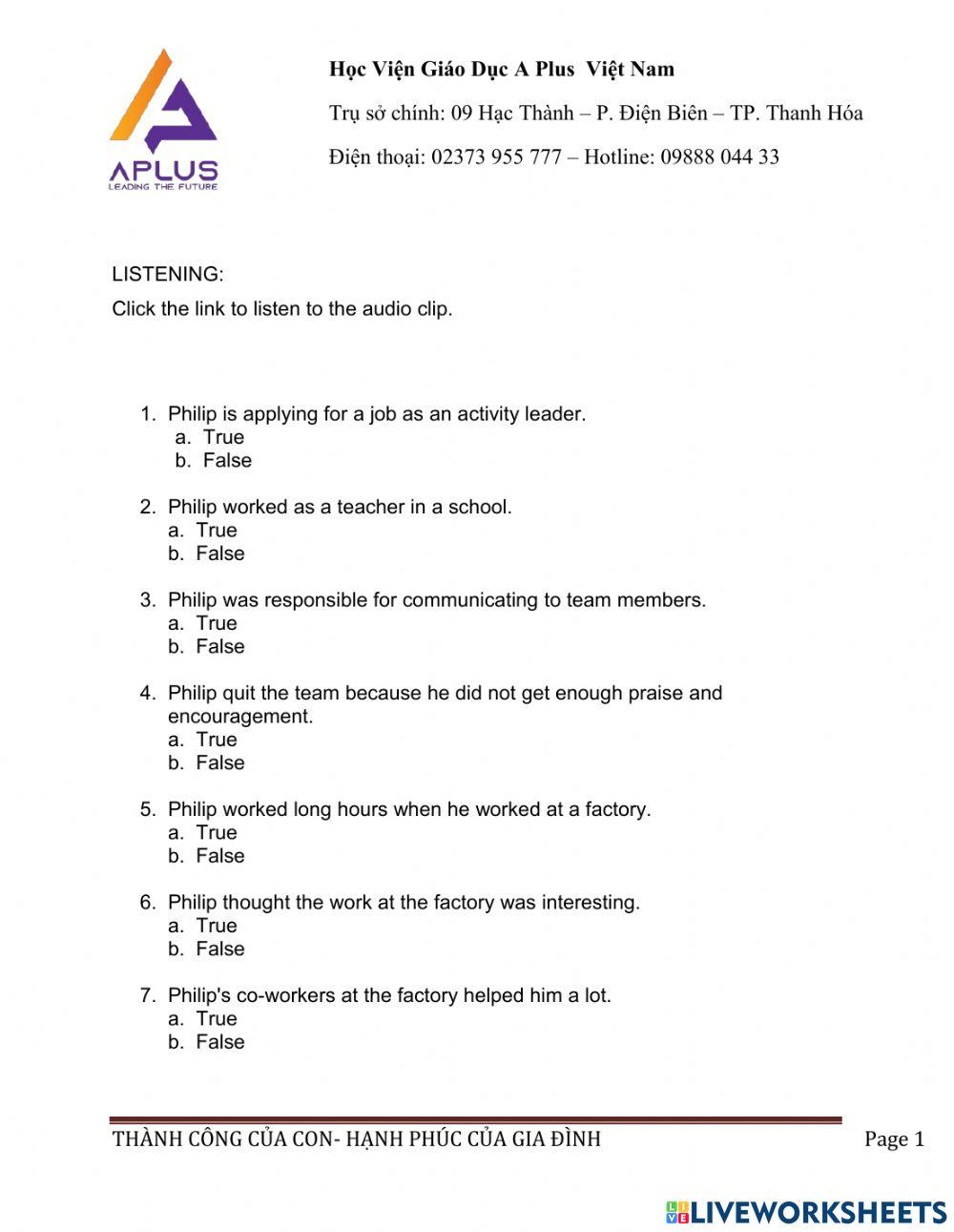 Basic ielts listening 0343 beah sayson bantilan