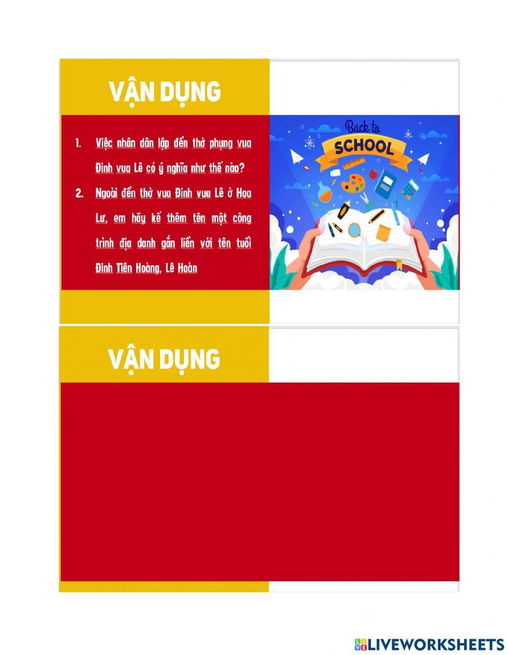 Bài tập vận dụng