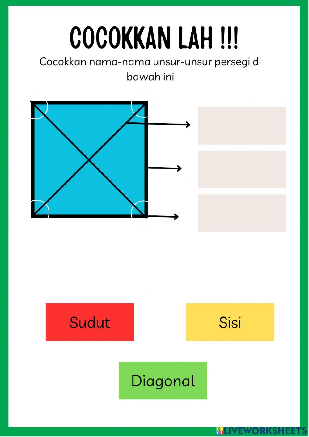 Soal Latihan bangun datar persegi dan persegi panjang
